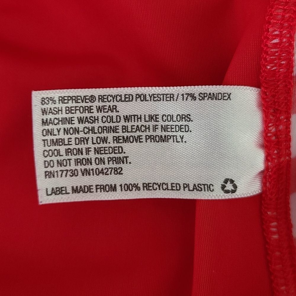 Cat & Jack Girls Cherry USA Short Sleeve Rash Guard Swim Shirt Red Sz M (7/8) - Picture 5 of 5